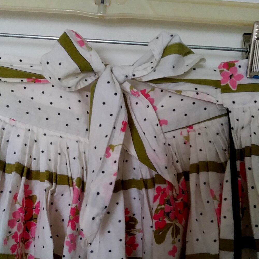 Vintage Handmade 1960’s Floral Print Half Apron - Picture 3 of 11